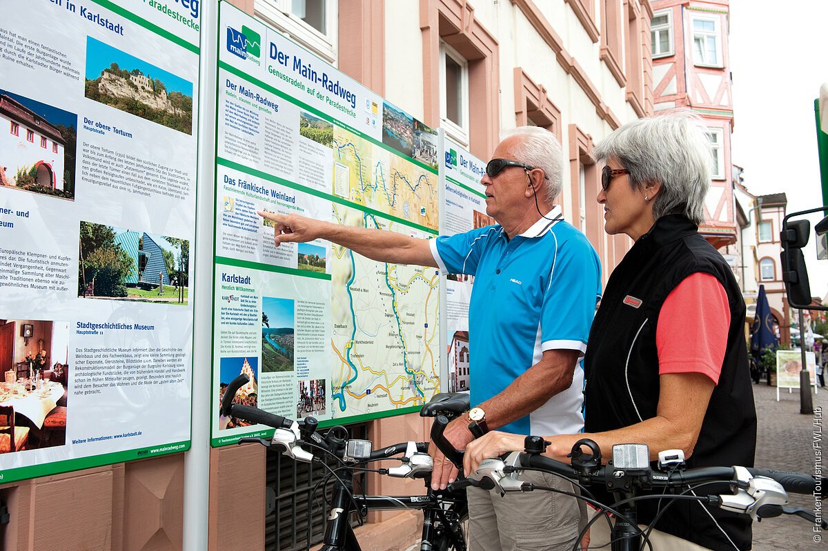 Infotafel Main-Radweg in Karlstadt
